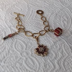 Vintage Monet toggle charm bracelet.
